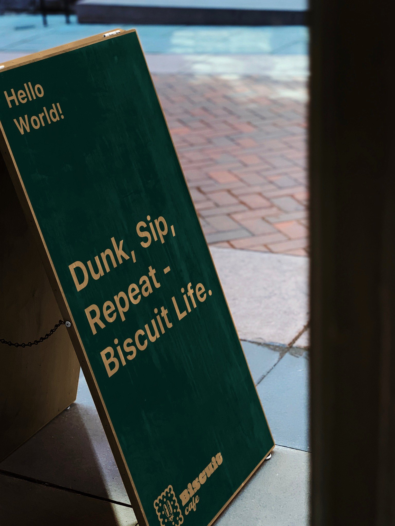 Biscuit Cafe sign