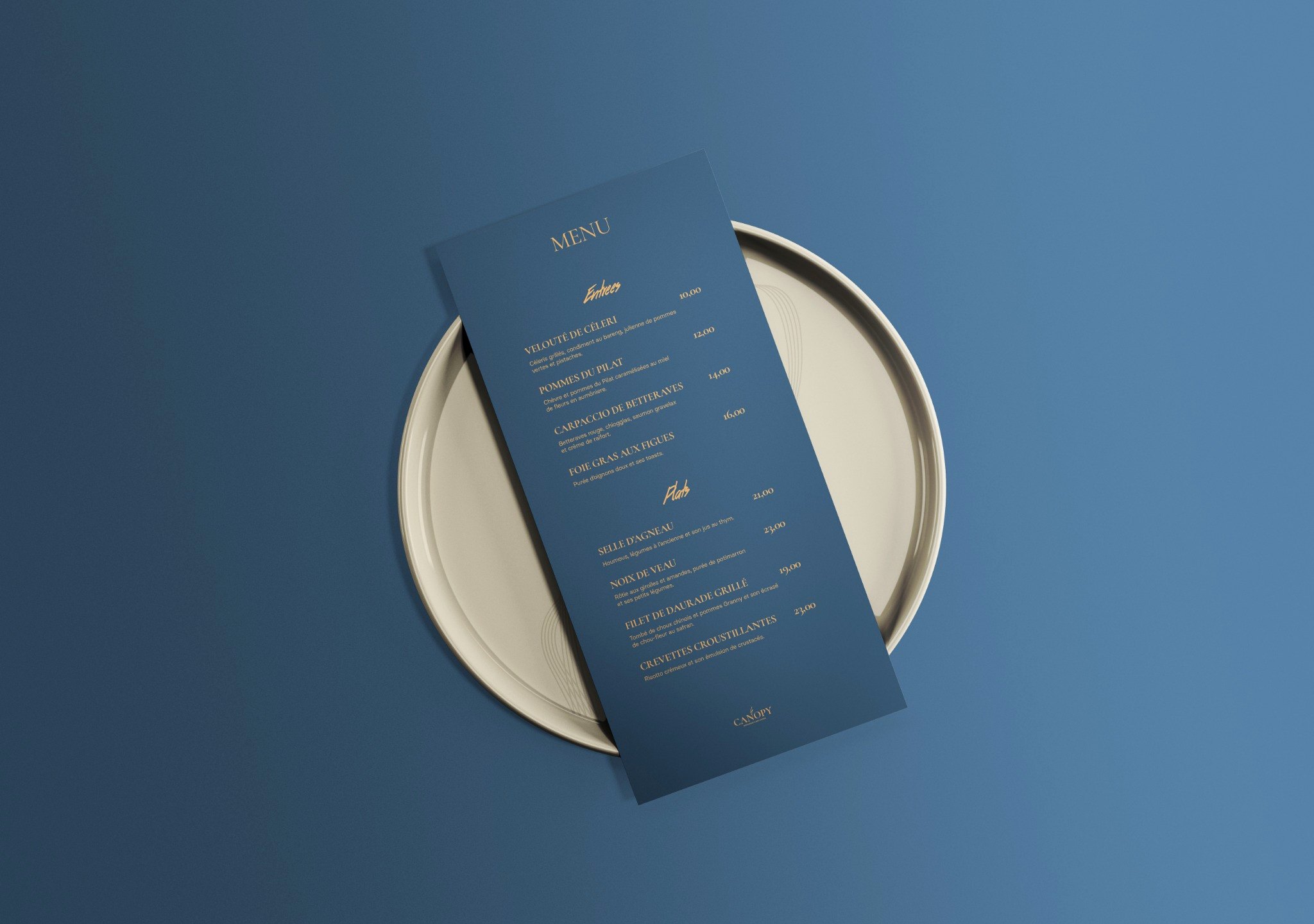 Le Canopy menu