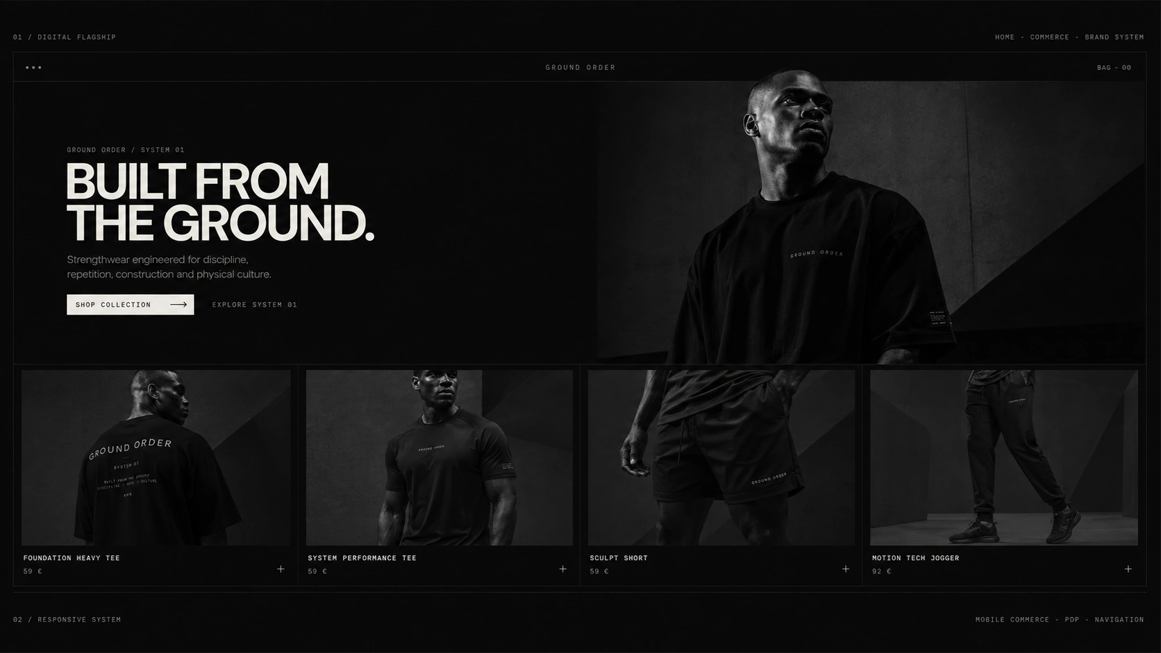 GROUND ORDER digital flagship e-commerce design